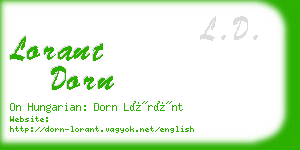 lorant dorn business card